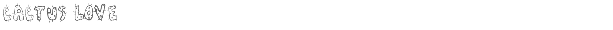 Cactus Love CACTUS.TTF font preview