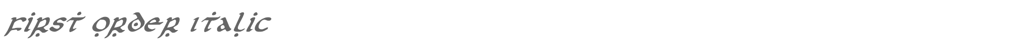 First Order firstv2i.ttf font preview