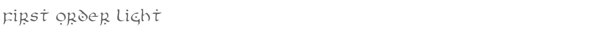 First Order firstv2l.ttf font preview