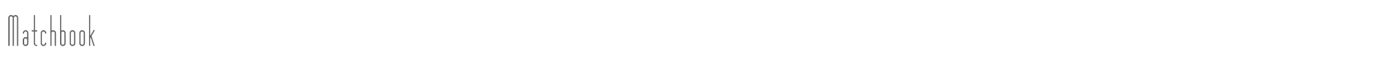 Matchbook Matchbook.ttf font preview