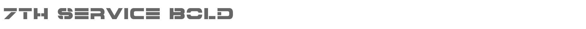 7th Service 7thservicebold.ttf font preview