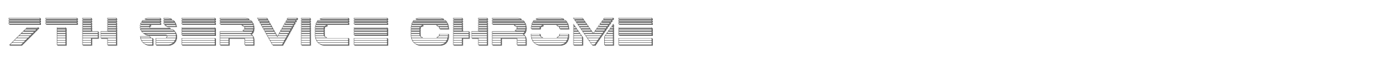 7th Service 7thservicechrome.ttf font preview