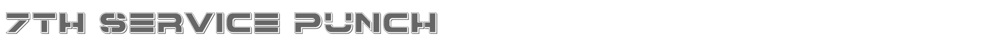 7th Service 7thservicepunch.ttf font preview