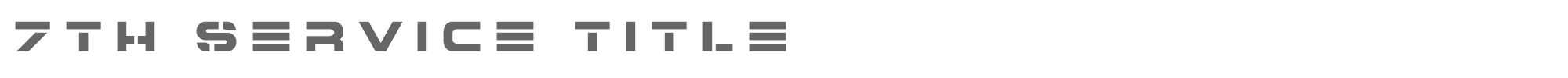 7th Service 7thservicetitle.ttf font preview