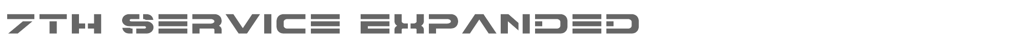 7th Service 7thservicexpand.ttf font preview