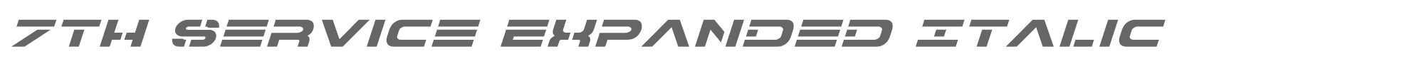 7th Service 7thservicexpandital.ttf font preview