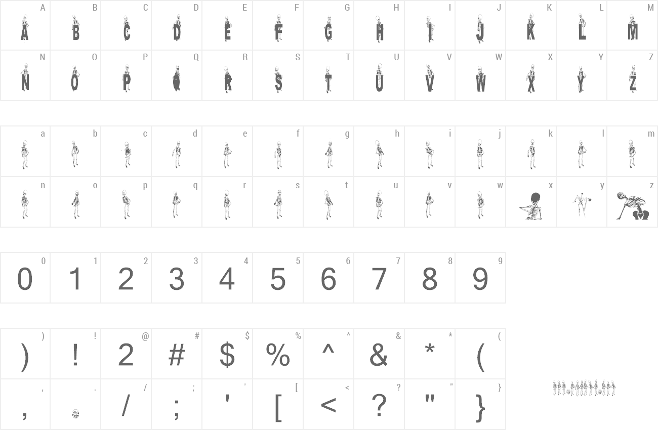Font Dancing Dead preview