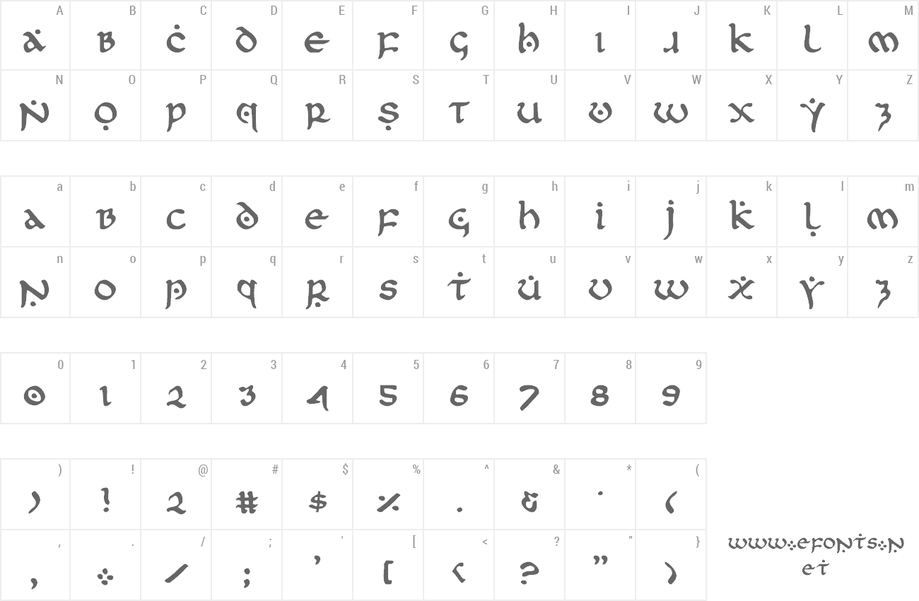 Font First Order preview