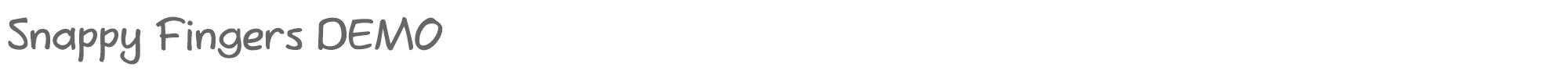 Snappy Fingers SnappyFingersDEMO-Regular.otf font preview