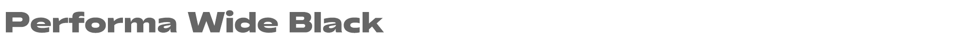 Performa Performa-Wide-Black.ttf font preview